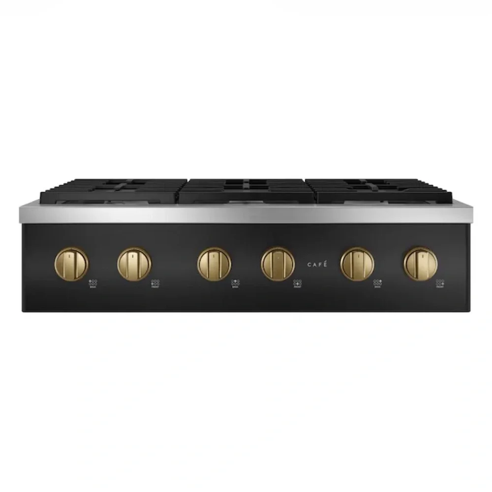 Brushed Gold Kitchen Cabinet Rail and Knob Set - 7-Piece